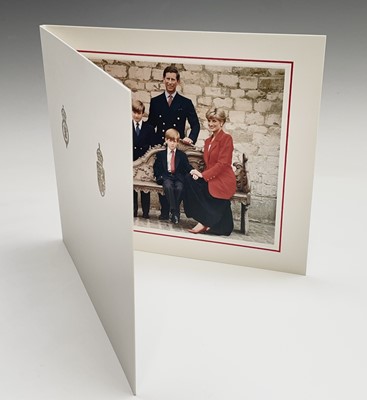 Lot 433 - Three Royal Christmas cards, two signed*...