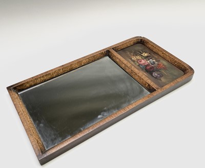 Lot 339 - A Queen Anne style walnut pier glass, circa...