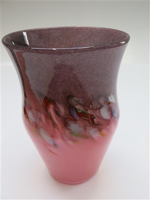 Lot 921 - A Strathearn art glass vase, height 24.5cm.