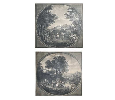 Lot 1501 - A pair of Francois Vivares framed engravings,...