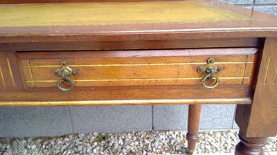 Lot 3159 - An Arts & Crafts mahogany writing table, with...