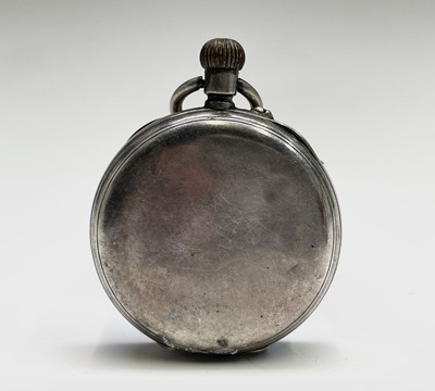 Lot 16 - A silver trench cased wrist watch, Diameter...