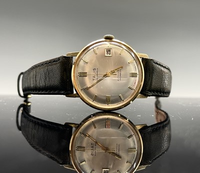Lot 215 - A gentleman's 9ct gold wristwatch by Talis...