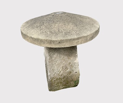 Lot 645 - A staddle stone, consisting of a limestone...