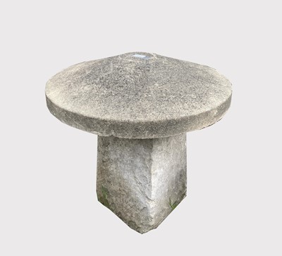 Lot 646 - A staddle stone, consisting of a limestone...