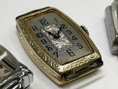Lot 103 - Ten Ladies rectangular watches.