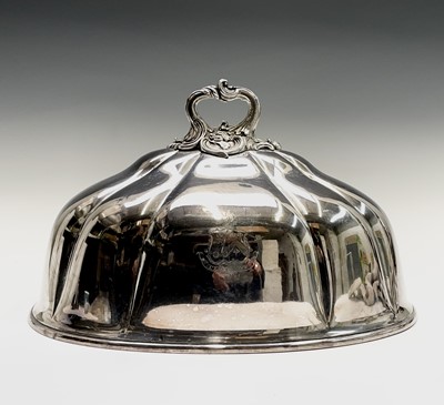 Lot 386 - A George IV Sheffield plated meat cover with...