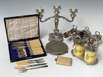 Lot 384 - A 'Marmalade' and 'Jam' stand, three sugar...