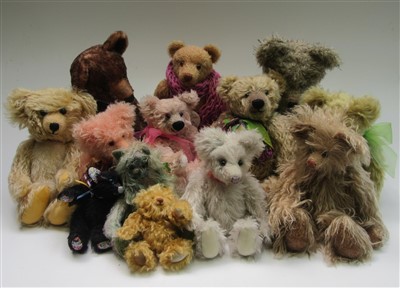 Lot 94 - Thirteen teddy bears, mainly Batty Bears by...