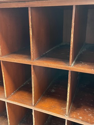 Lot 153 - A mahogany country house postage rack/cupboard,...