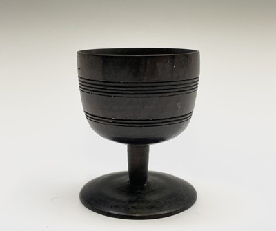 Lot 155 - Four Victorian treen goblets, heights 12, 10,...