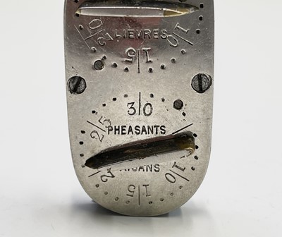 Lot 130 - An Anglo-French game counter in blued steel,...