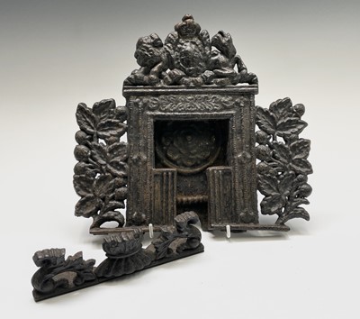 Lot 170 - A Victorian cast iron miniature fireplace,...