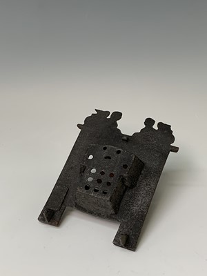 Lot 173 - A Victorian miniature cast iron fireplace,...