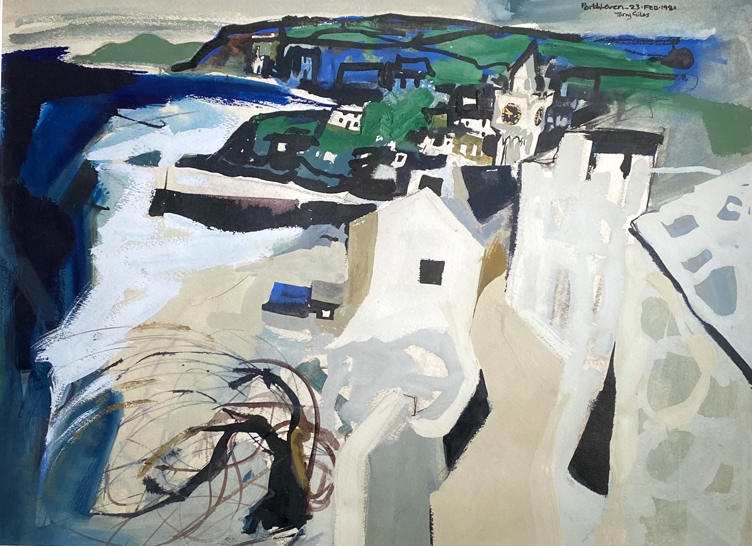Lot 7 Tony GILES (19251994) Porthleven (1980) Mixed