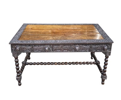 Lot 1006 - An Indo-Portuguese hardwood centre table, 19th...