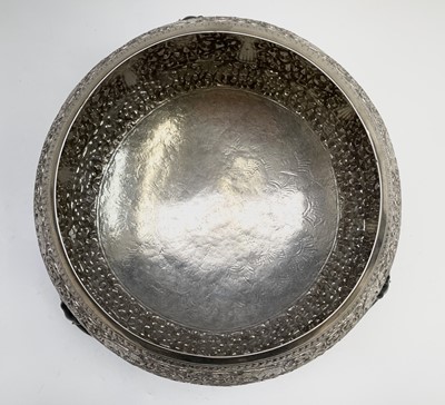 Lot 1019 - An Indian silver bowl, 19th century, on an...