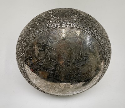 Lot 1019 - An Indian silver bowl, 19th century, on an...