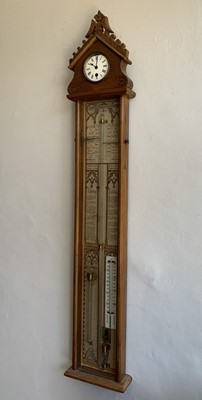 Lot 462 - A Victorian Admiral Fitzroy wall barometer,...