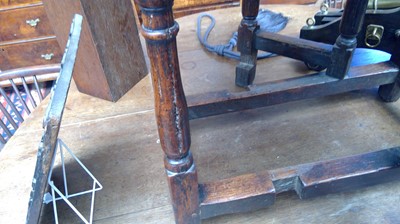 Lot 112 - A George I oak gateleg table, of small...