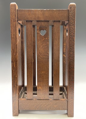 Lot 3230 - A Liberty & Co Arts & Crafts oak stick stand...