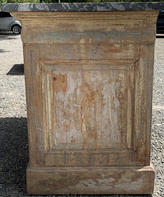 Lot 117 - A French pine boulangerie counter, early 20th...