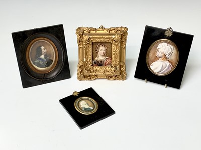 Lot 311 - Four various portrait miniatures