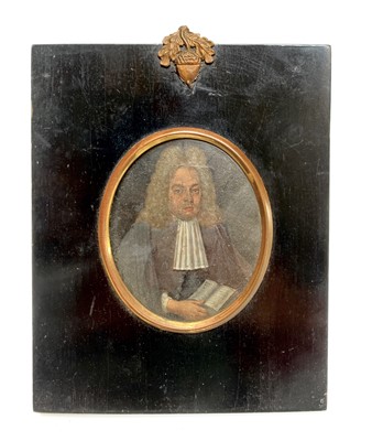 Lot 118 - An early 18th-century portrait on copper of a...