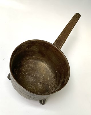 Lot 180 - A bronze skillet, 18th century, height 14.5cm,...