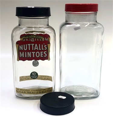 Lot 568 - A Nuttall's Mintoes glass sweet jar, with...