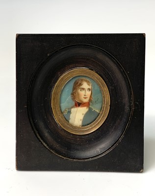 Lot 121 - Rene (?) A pair of miniatures Napoleon and...