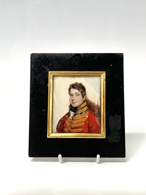 Lot 301 - A Georgian portrait of a young army officer...