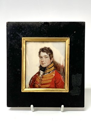 Lot 301 - A Georgian portrait of a young army officer...