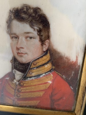 Lot 301 - A Georgian portrait of a young army officer...