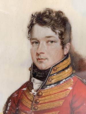 Lot 301 - A Georgian portrait of a young army officer...