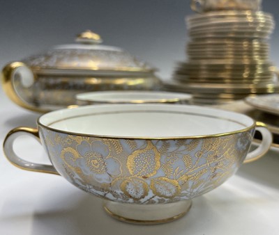 Lot 936 - A Minton dinner service, pattern no. H5066,...