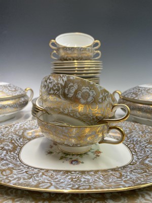 Lot 936 - A Minton dinner service, pattern no. H5066,...