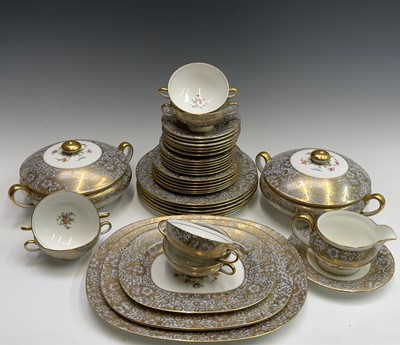 Lot 936 - A Minton dinner service, pattern no. H5066,...