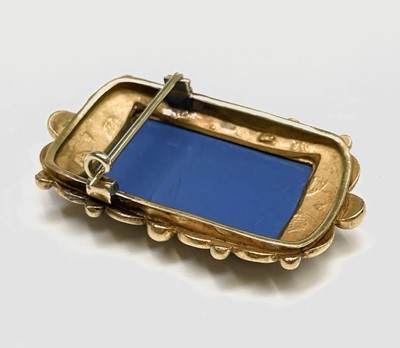 Lot 123 - A 19th-century micro-mosaic gold brooch...