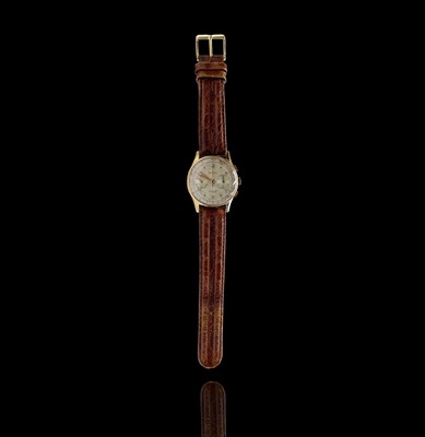 Lot 39 - An Helvetia 18ct gold cased chronograph...