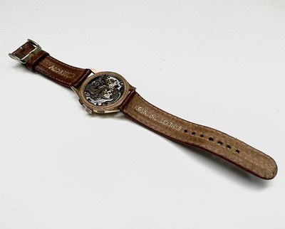 Lot 78 - A Delbana 18ct gold chronograph wristwatch...