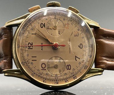 Lot 155 - An Ado gold plated chronograph wristwatch...