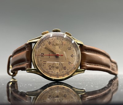 Lot 155 - An Ado gold plated chronograph wristwatch...
