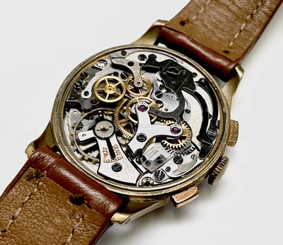 Lot 155 - An Ado gold plated chronograph wristwatch...