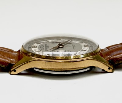 Lot 154 - A Coresa gold plated chronograph wristwatch 36....