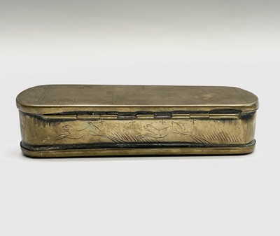 Lot 178 - A Dutch brass tobacco box, 18th century,...