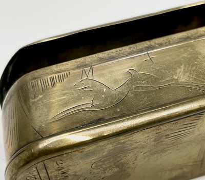 Lot 178 - A Dutch brass tobacco box, 18th century,...