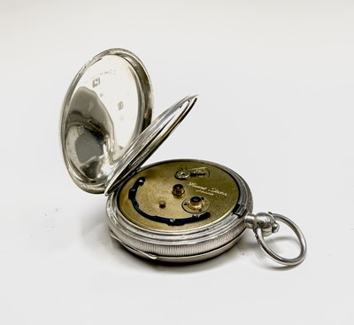 Lot 131 - Three silver key-wind open face pocket watches...