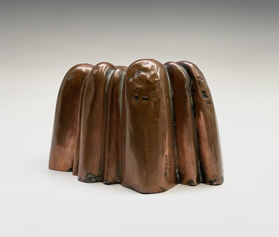 Lot 168 - Two Victorian copper jelly moulds, one with a...