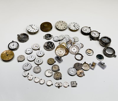 Lot 137 - Silver cased watches, numerous movements and...